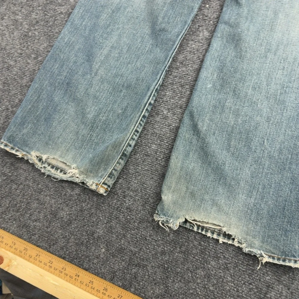 Vintage Lucky Brand Jeans Mens 32 Blue Denim Bootcut Zip Fly Y2K Style